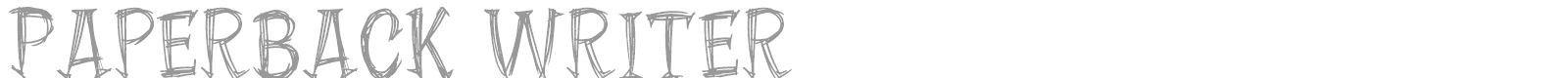 Paperback Writer font preview